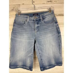 NYDJ Women’s 2 Light Blue Briella Denim Jean Roll-Cuff Shorts NEW